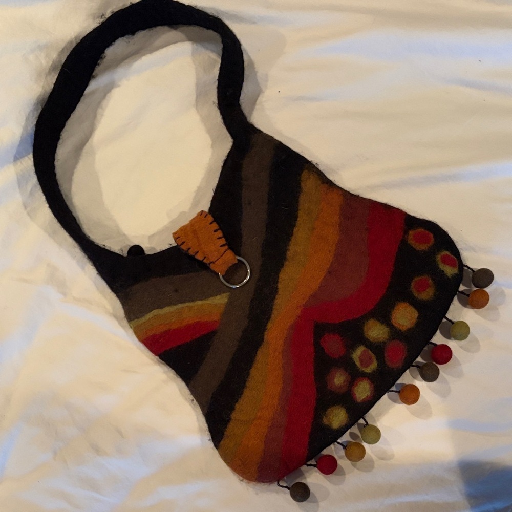Rising Tide Felted Wool Shoulder Bag | Tote (Anthropologie)